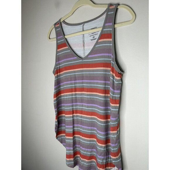 Torrid Super Soft Knit Tank Colorful Striped Womens V Neck Tank Top Size 00 - Picture 4 of 8